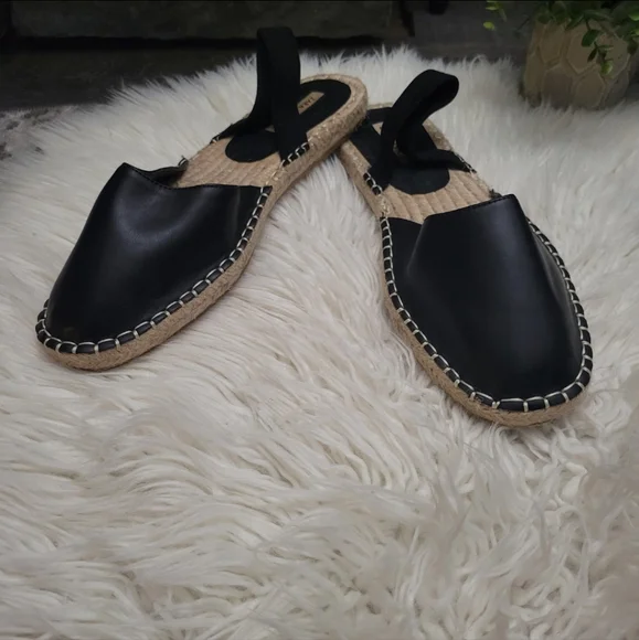 Zara Women Espadrilles Sandals Black Size 10 EUR 41 - Picture 5 of 13